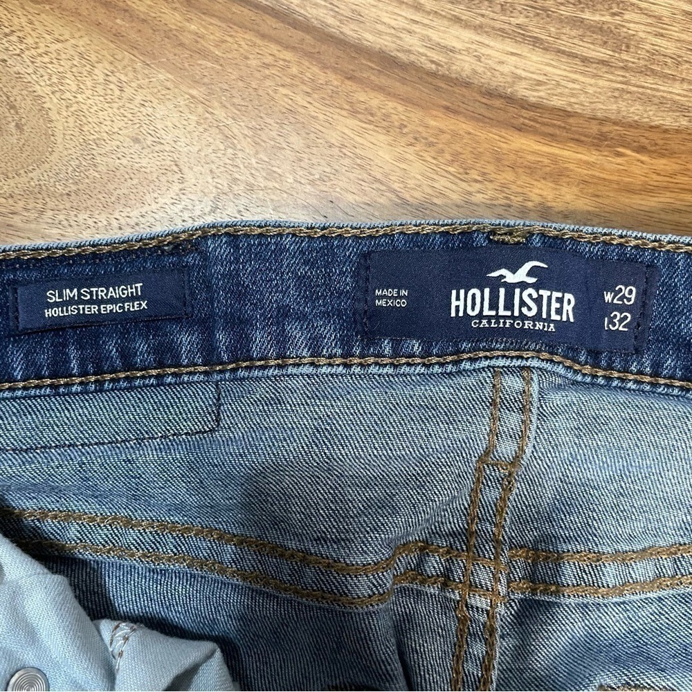 Hollister Slim Straight‎ Jeans Epic Flex 29x30 Blue Medium Wash 331D2254 - Picture 9 of 14